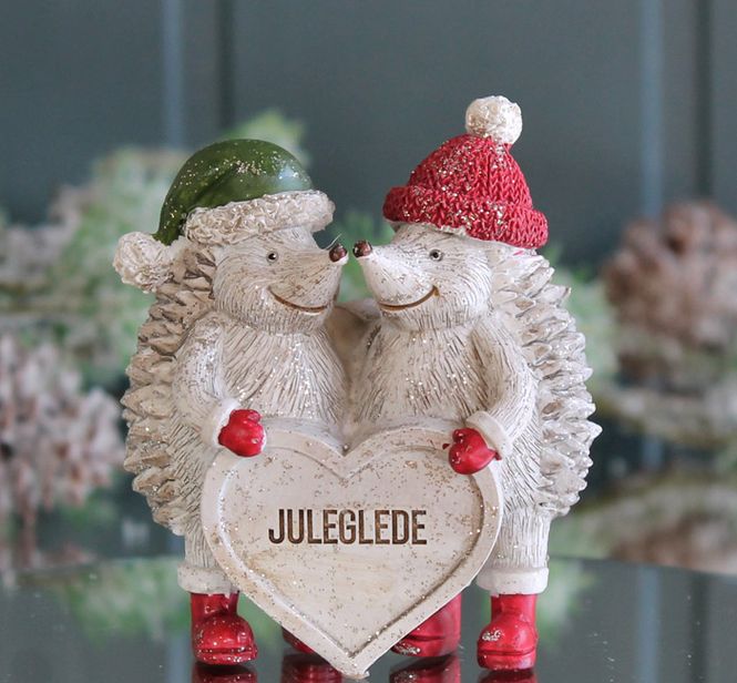 Hovedbilde Julefigur, pinnsvin med ...