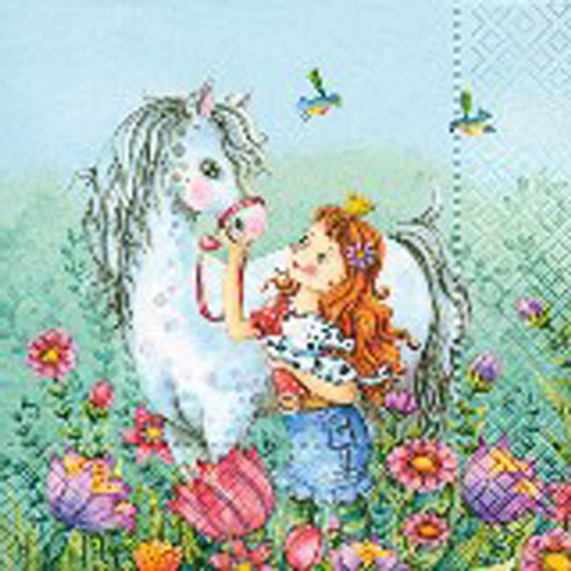 Lunsj serviett, med hest.