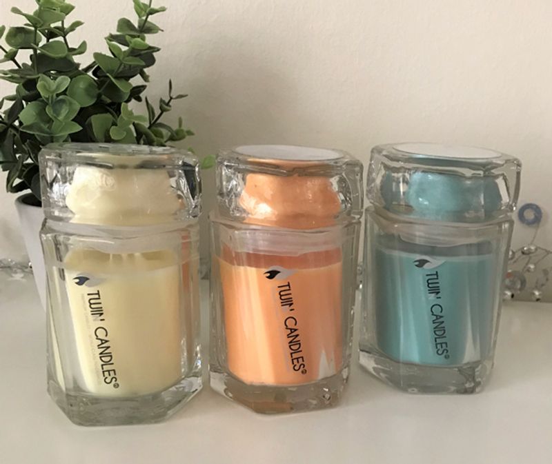 Duftlys, to i ett, Twin Candles Beach Breeze.