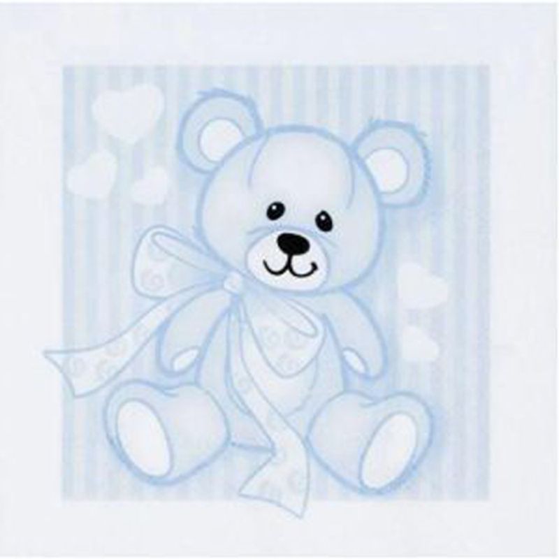 Lunsj serviett, Lys Blå Bamse, fra Bækkelund by Mank.