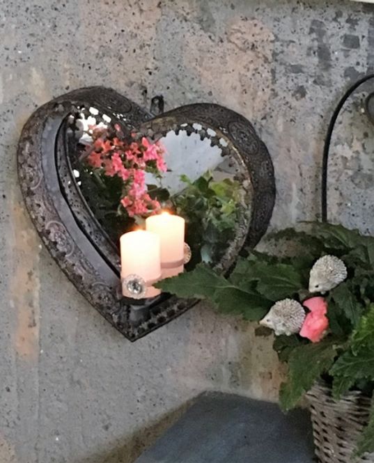 Hovedbilde Hjertelykt for vegg, rustikk ...