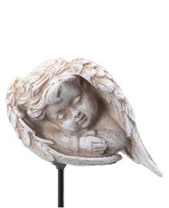 Hovedbilde Gravpynt, sovende Engel under ...