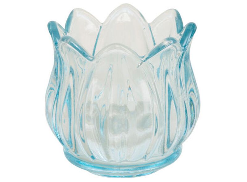 Lysglass, Lys Blå Tulipan, for telys.