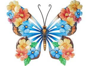 Hovedbilde Sommerfugl, i metall. med bl&aring; ...